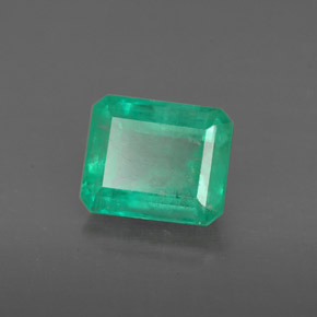 Esmeralda verde natural 1,93ct, corte esmeralda, I1