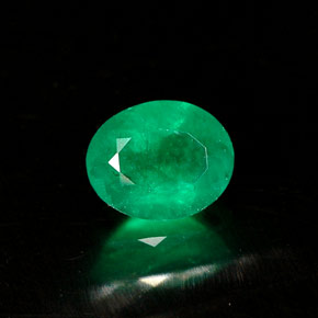Esmeralda verde natural 0,35ct, corte oval, SI-I1