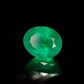 Esmeralda verde natural 0,35ct, corte oval, SI-I1