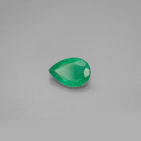 Esmeralda Verde Natural 0.53ct, Formato de pêra, SI-I1