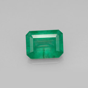 Esmeralda verde natural 1,42ct, corte esmeralda, I1