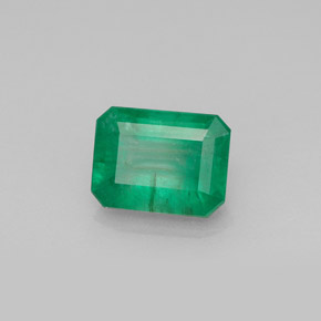 Esmeralda verde natural 1,42ct, corte esmeralda, I1