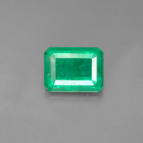 Esmeralda verde natural 1,21ct, corte esmeralda, I1