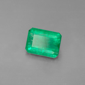 Esmeralda verde natural 1,21ct, corte esmeralda, I1