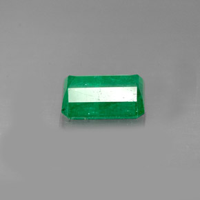 Esmeralda verde natural 1,21ct, corte esmeralda, I1