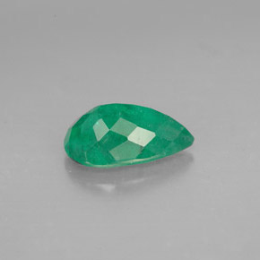 Esmeralda verde natural 1,49ct, formato de pêra, SI-I1