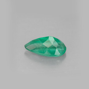 Esmeralda verde natural 0,94ct, formato de pêra, SI-I1
