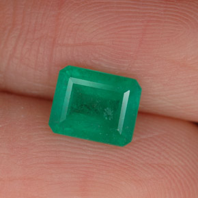 Esmeralda verde natural 0,86ct, corte esmeralda, SI-I1