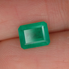 Esmeralda verde natural 0,86ct, corte esmeralda, SI-I1