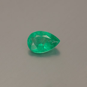 Esmeralda verde natural 0,36ct, formato de pêra, SI-I1