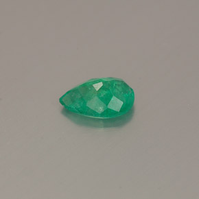 Esmeralda verde natural 0,36ct, formato de pêra, SI-I1