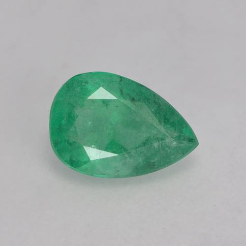 Esmeralda verde natural 0,62ct, formato de pêra, SI-I1