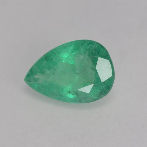 Esmeralda verde natural 0,62ct, formato de pêra, SI-I1