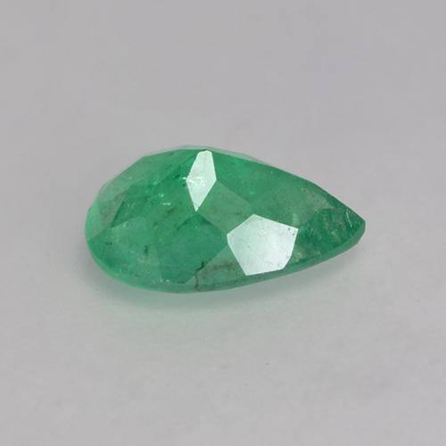 Esmeralda verde natural 0,62ct, formato de pêra, SI-I1