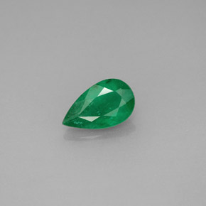 Esmeralda verde natural 0,66ct, formato de pêra, SI-I1