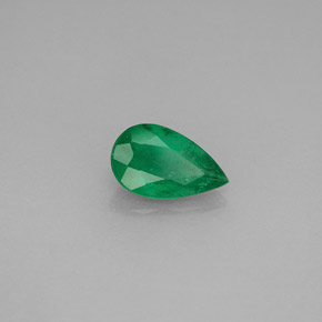 Esmeralda verde natural 0,66ct, formato de pêra, SI-I1