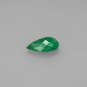 Esmeralda verde natural 0,66ct, formato de pêra, SI-I1