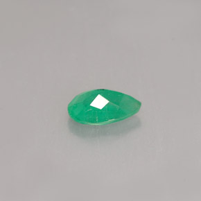 Esmeralda verde natural 0,37ct, formato de pêra, SI-I1