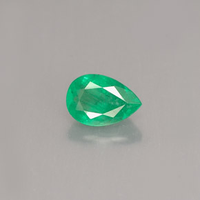 Esmeralda verde natural 0,45ct, formato de pêra, SI-I1