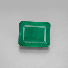 Esmeralda verde natural 4,16ct, corte esmeralda, SI-I1
