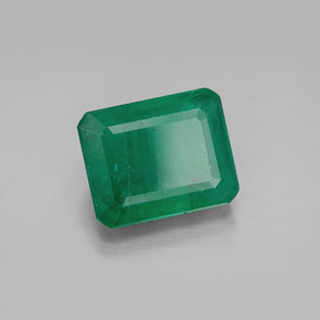 Esmeralda verde natural 4,16ct, corte esmeralda, SI-I1