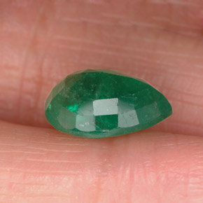 Esmeralda verde natural 2,32ct, formato de pêra, SI-I1