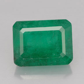 Esmeralda verde natural 4,52ct, corte esmeralda, SI-I1
