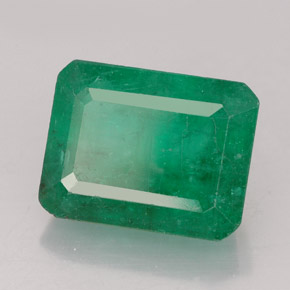 Esmeralda verde natural 4,52ct, corte esmeralda, SI-I1