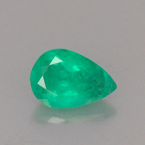 Esmeralda verde natural 0,61ct, formato de pêra, SI