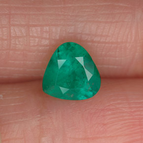 Esmeralda verde natural 0,83ct, formato de pêra, SI-I1