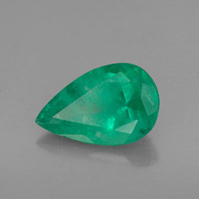 Esmeralda Verde Natural 1.40ct, Formato de pêra, I1