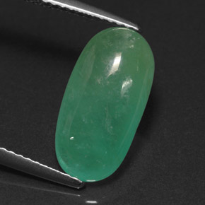 Esmeralda verde natural 4,49ct, corte oval, translúcido