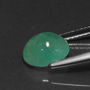 Esmeralda verde natural 2,02ct, corte oval, translúcido