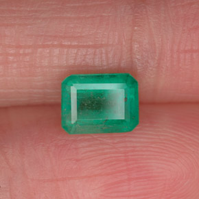 Esmeralda verde natural 0,73ct, corte esmeralda, SI-I1