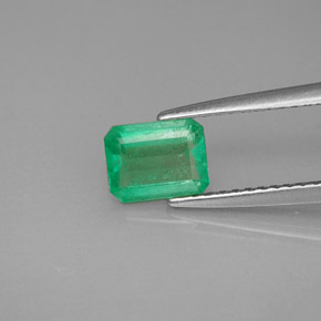 Esmeralda verde natural 0,72ct, corte esmeralda, SI-I1