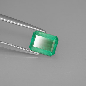 Esmeralda verde natural 0,72ct, corte esmeralda, SI-I1