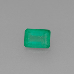 Esmeralda verde natural 0,37ct, corte esmeralda, SI-I1