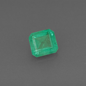 Esmeralda verde natural 0,57ct, corte esmeralda, SI-I1