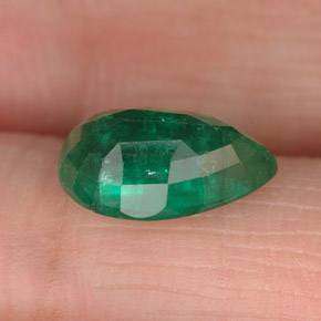 Esmeralda verde natural 1,86ct, formato de pêra, SI-I1