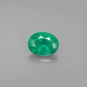 Esmeralda verde natural 1,11ct, corte oval, SI-I1