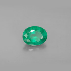 Esmeralda verde natural 1,11ct, corte oval, SI-I1