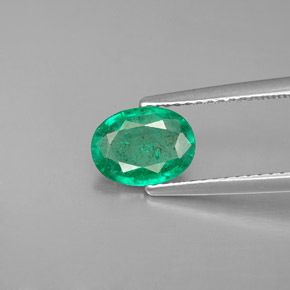 Esmeralda verde natural 0,95ct, corte oval, SI-I1