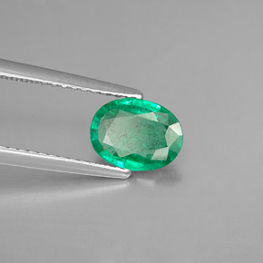 Esmeralda verde natural 0,95ct, corte oval, SI-I1