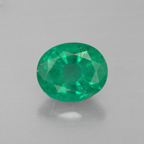 Esmeralda verde natural 1,01ct, corte oval, SI-I1