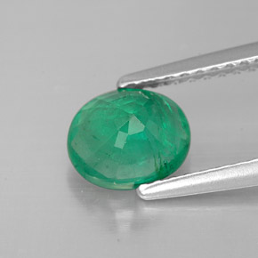 Esmeralda verde natural 1,01ct, corte oval, SI-I1