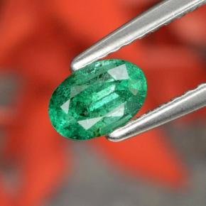 Esmeralda verde natural 0,48ct, corte oval, SI-I1