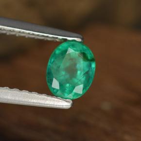 Esmeralda verde natural 0,48ct, corte oval, SI-I1