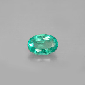 Esmeralda verde natural 0,43ct, corte oval, SI-I1