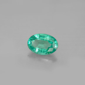 Esmeralda verde natural 0,43ct, corte oval, SI-I1