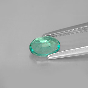 Esmeralda verde natural 0,43ct, corte oval, SI-I1